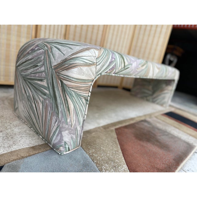 Mid-Century Modern 1980s Vintage Karl Springer Style Waterfall Bench For Sale - Image 3 of 12