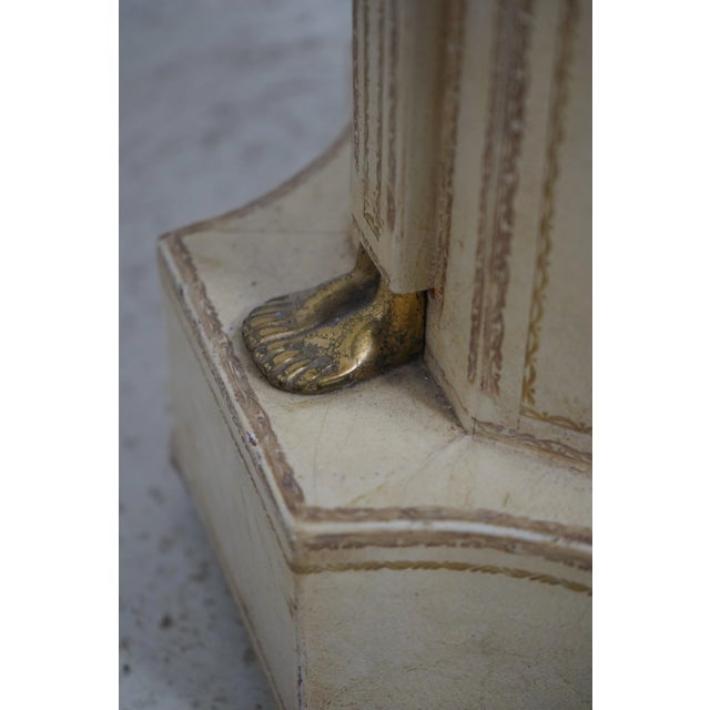 Maitland Smith Leather Wrapped French Empire Pedestal For Sale - Image 10 of 12