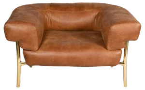 Katana Tobacco Armchair by Paolo Rizzatto