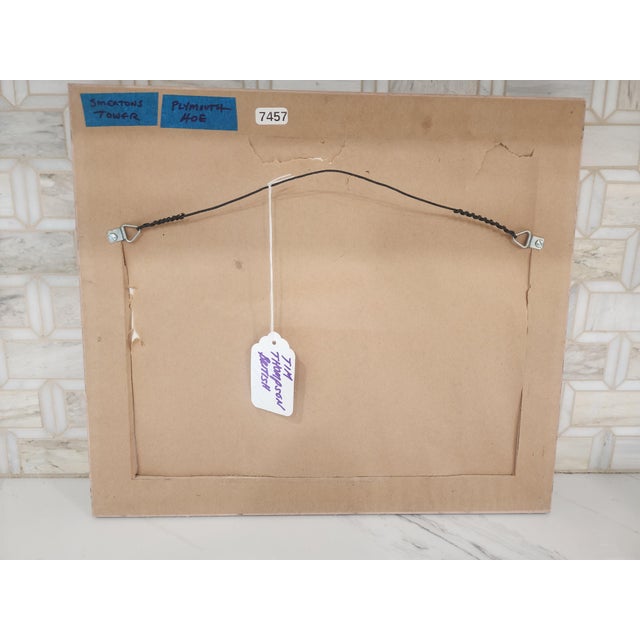 1990s Original Tim Thompson Maritime Painting Plymouth Hoe, Meadows Tower For Sale - Image 10 of 10