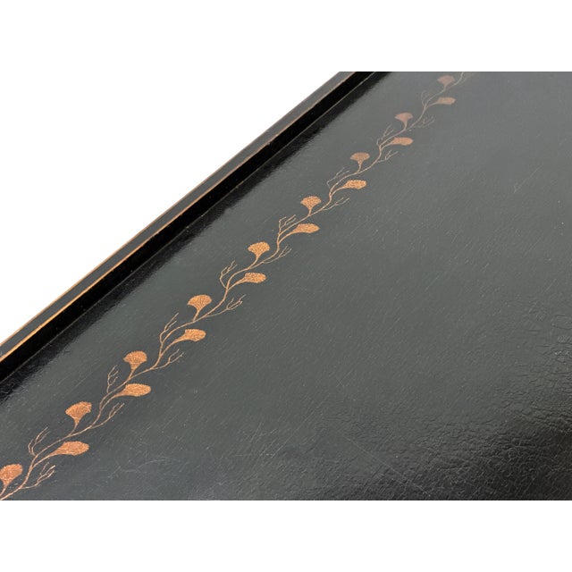 Vintage Black Slayed Legs Rectangular Low Coffee Table For Sale - Image 13 of 13