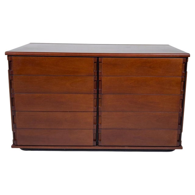 Mid-Century Wood Chest of Drawers attributed to Gianfranco Frattini, Italy, 1970s For Sale - Image 9 of 9