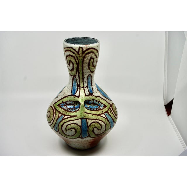 Ceramic D'Accolay Ceramic Vase with Ethnic Decoration, 1960 For Sale - Image 7 of 9