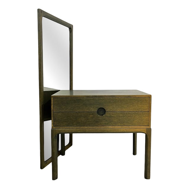 Oak Chest of Drawers with Wall Mirror by Aksel Kjersgaard for Odder Møbelfabrik, Denmark, 1960s, Set of 2 For Sale