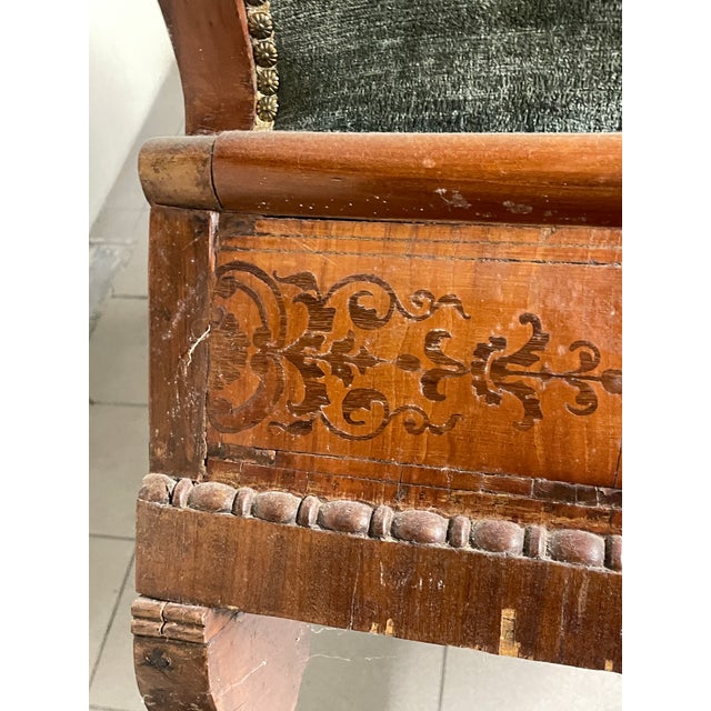 Charles X Daybed in Wood and Fabric For Sale - Image 6 of 18