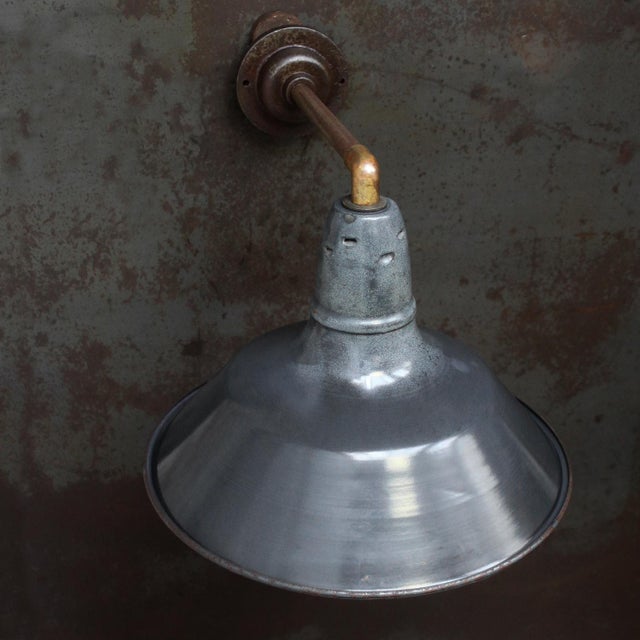Vintage French Industrial Cast Iron Sconce For Sale - Image 4 of 7
