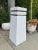 Great vintage white plaster pilar/column with brass inlay. Perfect for displaying a sculpture or plant. Would make a...