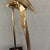 Brass Vintage Brass Sculpture Macaw Parrot on Perch, Wood Base For Sale - Image 8 of 12