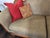 American Vintage Sofa With Beautiful Carved Wood Accents For Sale - Image 3 of 13