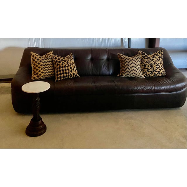 Contemporary Kuba Shoowa Raffia Grass + Silk Pillows, Set of 2 (Congo) For Sale - Image 3 of 12