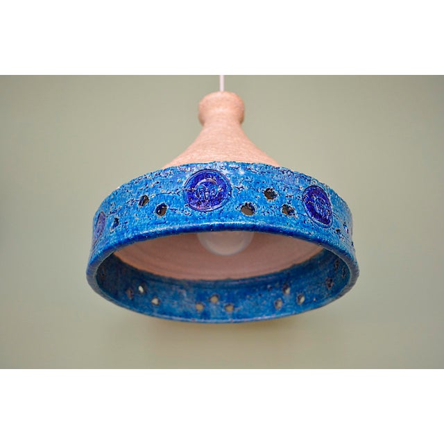 1970s Mid-Century Modern Pendant Lamp by Aldo Londi for Bitossi, 1970s For Sale - Image 5 of 7