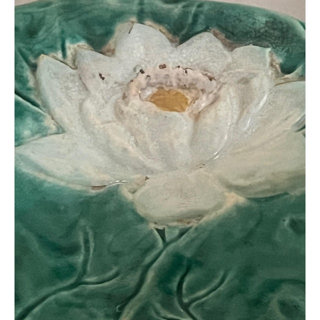 Joseph Holdcroft Pond Lily Footed Bowl, C. 1880's For Sale - Image 10 of 14