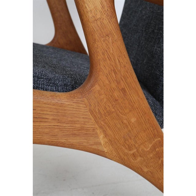 Oak Wing Chair attributed to Kurt Østervig for Rolschau Møbler, 1950s For Sale - Image 11 of 18