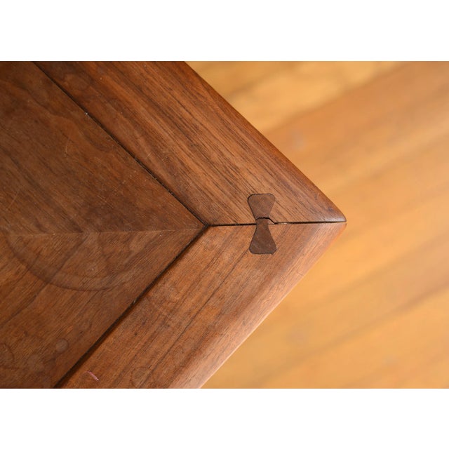 Brown 1960s Danish Modern Barney Flagg Drexel Parallel Square Side Table For Sale - Image 8 of 12
