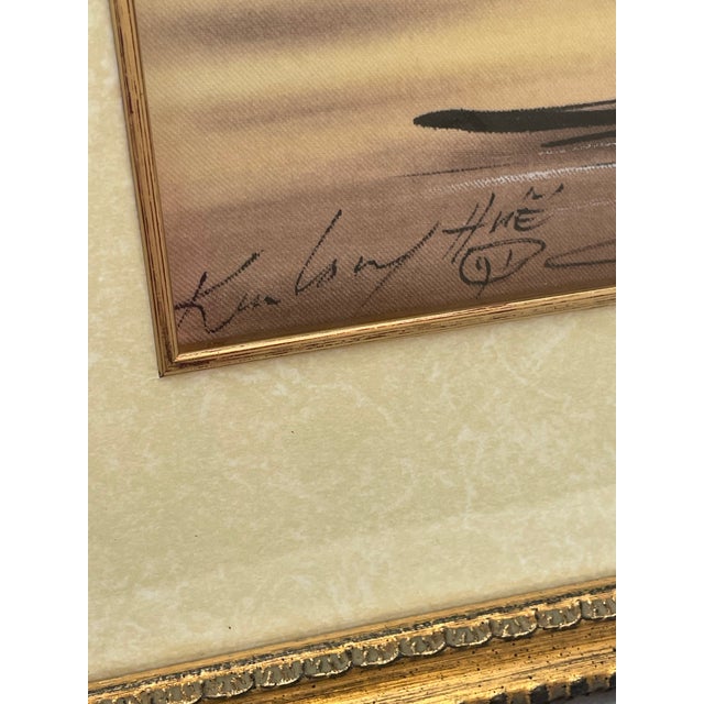 Framed and Signed Blackwood Gallery Traditional Japanese Landscape Fine Art Original Mid Century For Sale In Savannah - Image 6 of 11