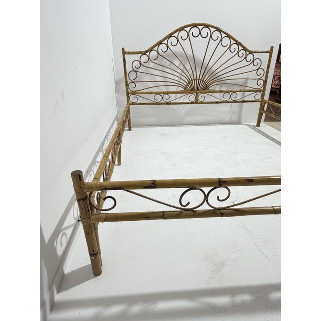 Bamboo Bed, Italy, 1960s For Sale - Image 9 of 10