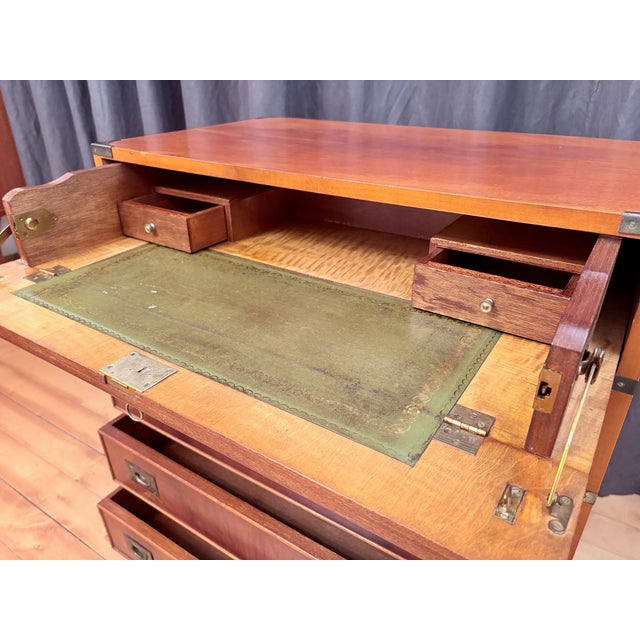 Campaign Military Chest of Drawers and Writing Desk, Great Britain, 1950s For Sale - Image 16 of 18