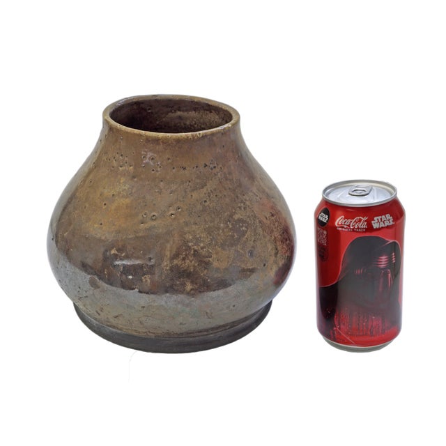 Late 20th Century Modern Glazed Pottery Vases in Earth Tones Donna Karan New York - Set of Two For Sale - Image 10 of 13