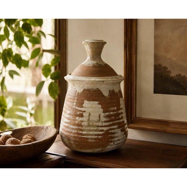 Vintage Studio Pottery Lidded Canister Signed Handmade Stoneware Rustic Wabi Sabi For Sale - Image 12 of 12