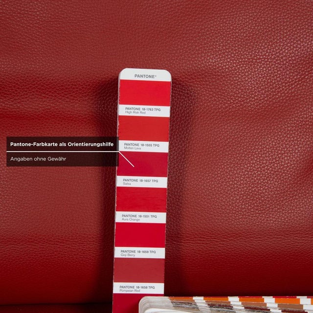 Gordon 4-Seater Sofa in Red Leather from Walter Knoll / Wilhelm Knoll For Sale - Image 10 of 15