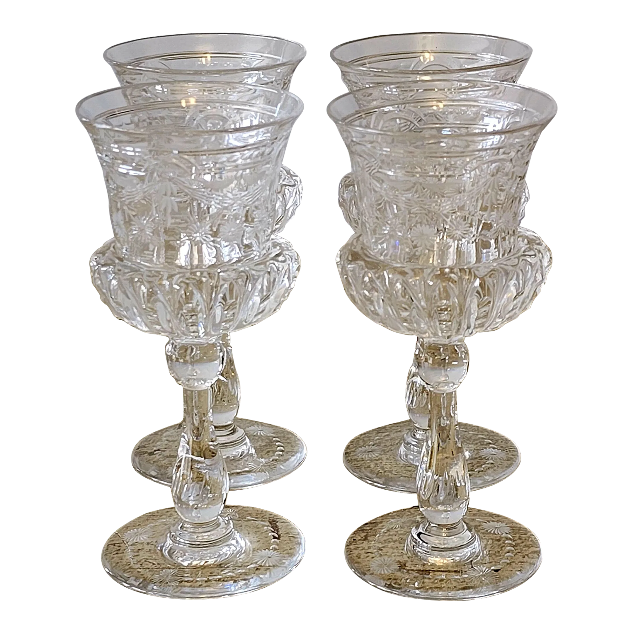 kjkj 様　　Antique wineglass oldsea Late 19th Century Thomas Webb Rock Crystal Claret Wine Glasses