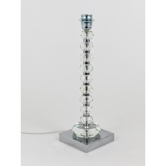 Table Lamp with Huge Faceted Diamond Crystals from Bakalowits & Söhne, Austria, 1970s For Sale - Image 12 of 14