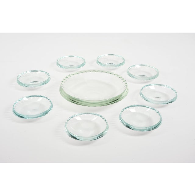 Vintage Art Deco Glass Bowls, 1940s, Set of 9 For Sale - Image 8 of 8