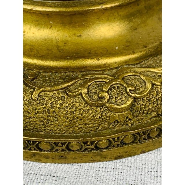 Bronze Mounted and Cut Glass Twin Handle Vases Pair Chairish