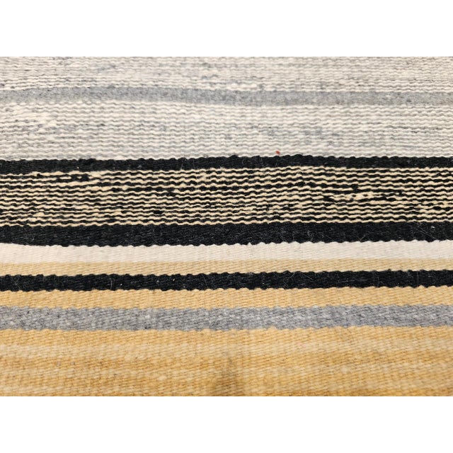 Vintage Native American Navajo Rug, Banded Stripes Pattern, Southwest Tribal Art, 2x3 For Sale - Image 15 of 15