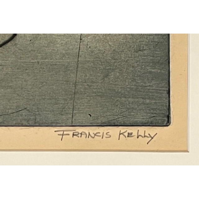 Printmaking Materials Mid-Century Signed 1960's Francis Kelly Etching For Sale - Image 7 of 8