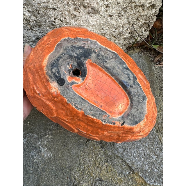 Ceramic Vintage Large 10” Ceramic 1970’s Italian Pinecone Garden Ornament For Sale - Image 7 of 12