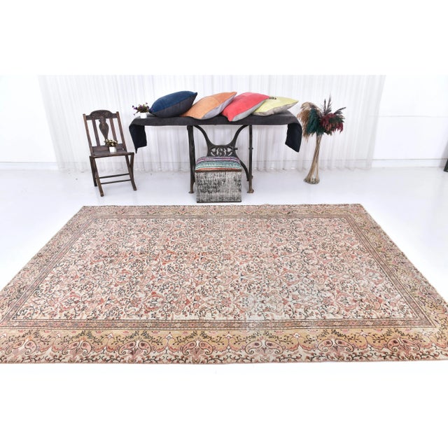 Vintage Turkish Rug in Wool For Sale - Image 4 of 14