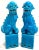 Chinese Large Chinese Export Turquoise Foo Dogs - a Pair For Sale - Image 3 of 9