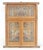 1920s Large 3 Panel Leaded Stain Glass Antique Solid Teak Frame Window OLD For Sale - Image 5 of 11