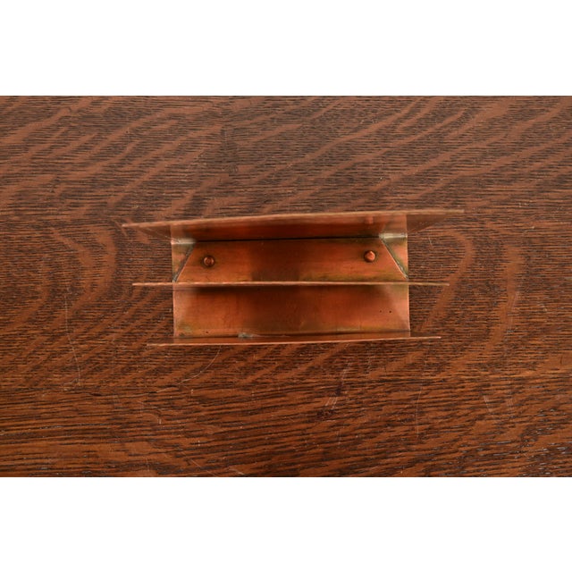 Early 20th Century Roycroft Arts & Crafts Hammered Copper Letter Rack For Sale - Image 5 of 13