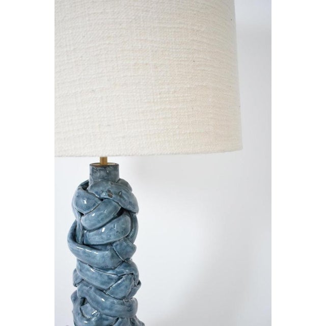 Contemporary Angkor 42cm Light Blue Lamp by Barracuda Interiors For Sale - Image 3 of 5