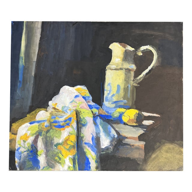 Ivan Krstulovic, Still Life Composition, 1980s, Tempera on Paper For Sale