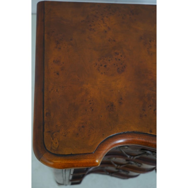 Theodore Alexander Burl Walnut French Commode For Sale - Image 16 of 17