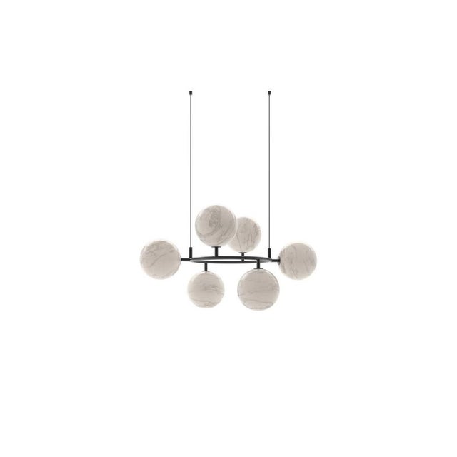 Cassina Constellation Chandelier in Black Metal and Glass from Cassina For Sale - Image 4 of 10