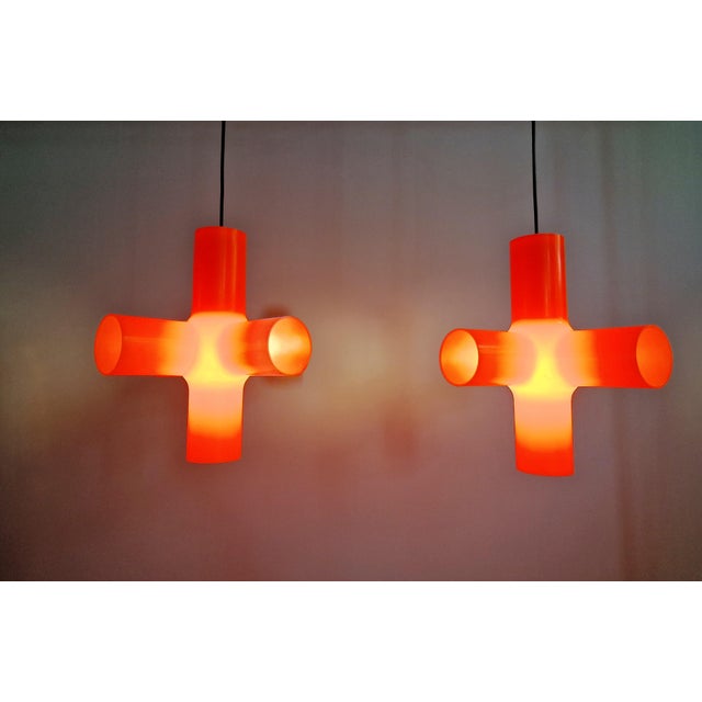 2000 - 2009 Crosslight Orange Pendant Light by Jan Melis & Ben Oostrum, 2000s For Sale - Image 5 of 16