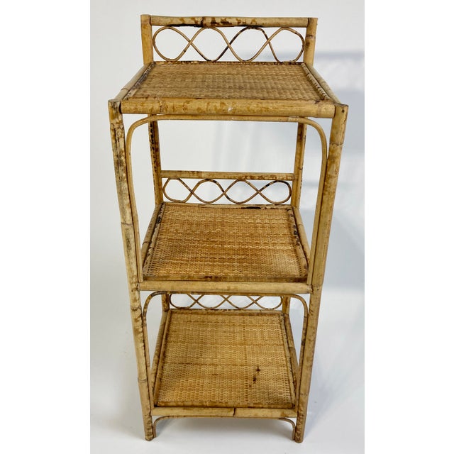 3Tier Woven Wicker and Rattan Shelf Chairish