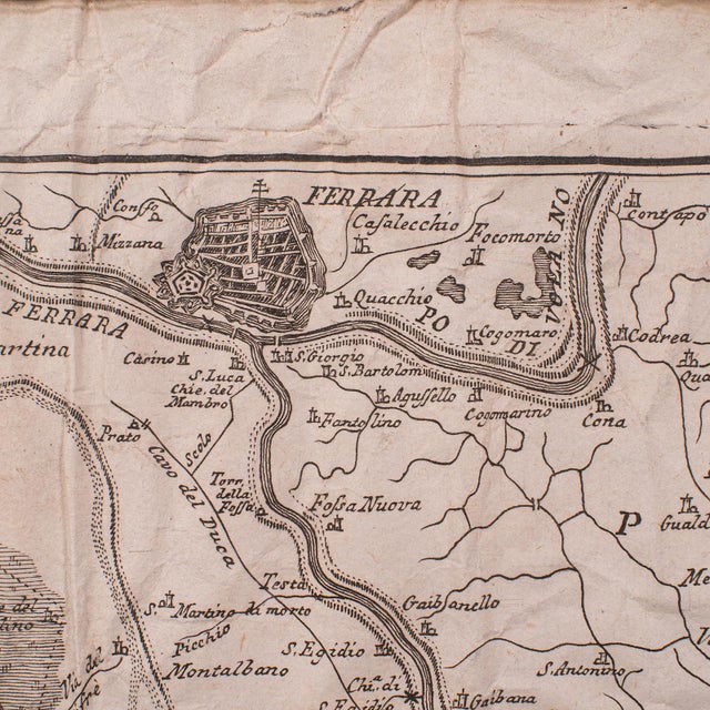 Antique Italian Region Map, Framed Cartography, 18th Century, Emilia Romagna For Sale - Image 6 of 12