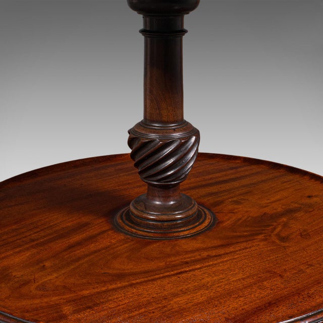 Antique Dumb Waiter, English Two Tier Afternoon Tea Serving Stand, Regency, 1820 For Sale - Image 10 of 12