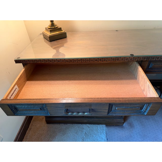 Brown Vintage Complete Mid-Century Romweber Viking Oak Home Office Suite For Sale - Image 8 of 16