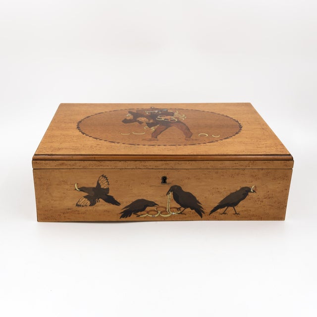 German Marquetry Box With Grimm’s Fairy Tale Scene, Late 19th Century For Sale In San Francisco - Image 6 of 12