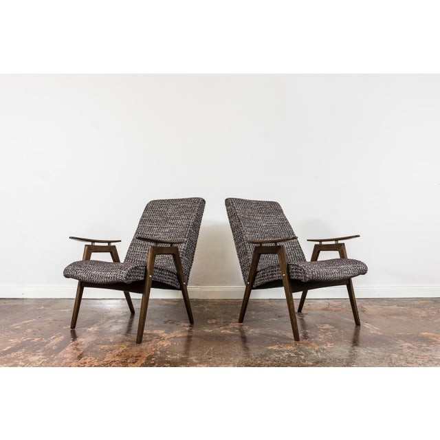 Vintage Armchairs by J. Šmidek for Ton, Former Czechoslovakia, 1960s, Set of 2 For Sale - Image 13 of 17