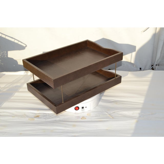 1970s 1970s Faux Goat Skin Vinyl Desk Organizer For Sale - Image 5 of 9