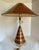 Metal Pair of Vintage Leeazanne Postmodern Faux Burl & Lucite Table Lamps With Original Shades For Sale - Image 7 of 17