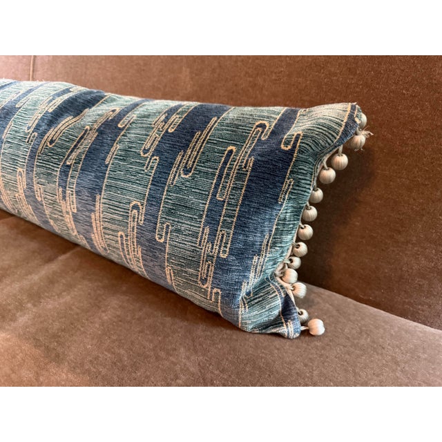 12x48" Sora Velvet Pillow. Includes 95/5 down feather insert. Brand new pillow. Back ivory silk has a few minor pulls that...