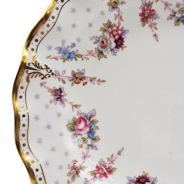 Royal Crown Derby “Royal Antoinette” Bone China Salad Plate – Hand Gilded English Porcelain 8" For Sale - Image 10 of 11